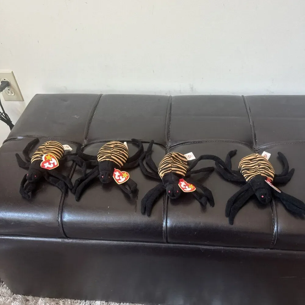 Ty Beanie Baby Babies Spinner and Creepy Spiders 1996 Retired Rare